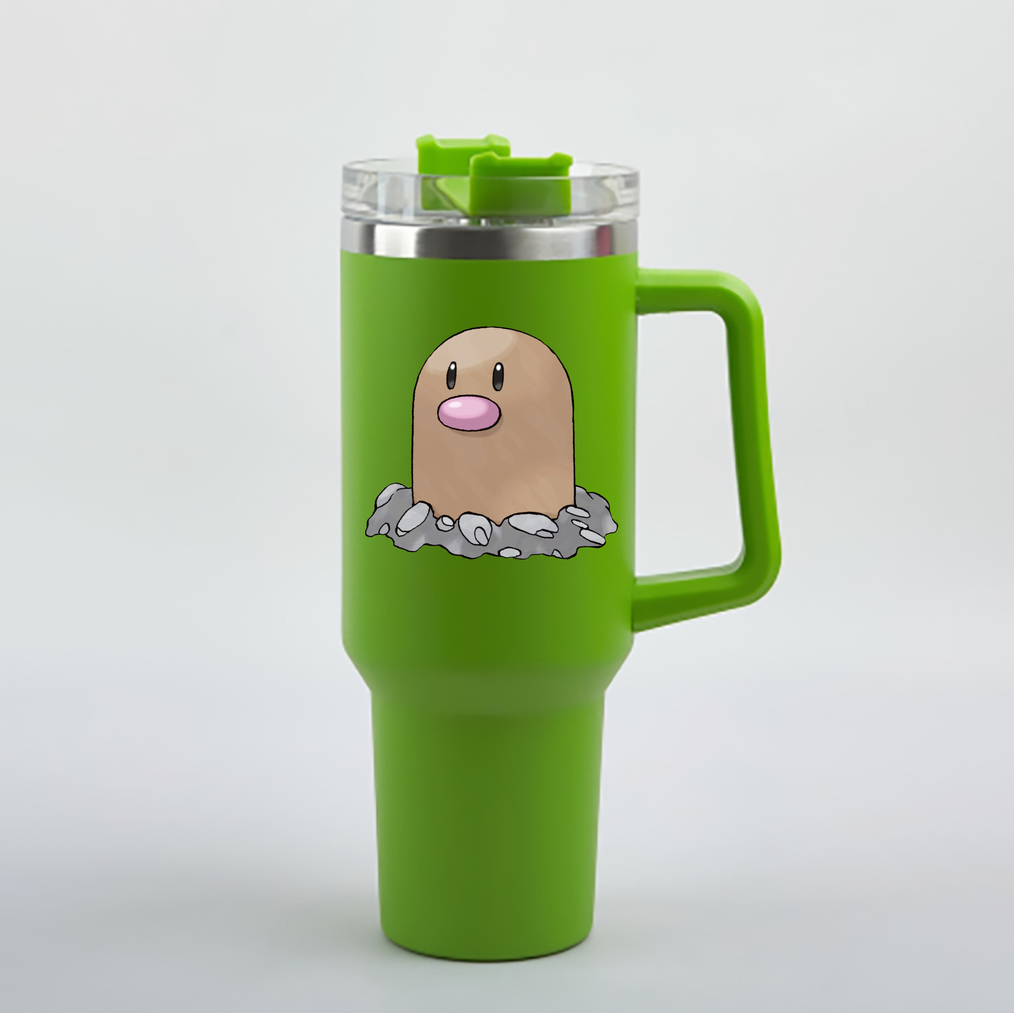 （画像用） ポケットモンスター Pokémon 1200mL車用タンブラー - クリスタルステッカー（プラスチックストロー付き）